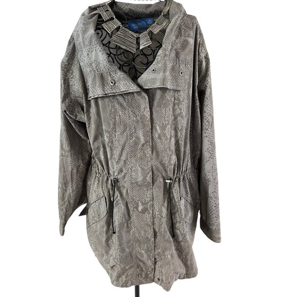 Simply Vera Vera Wang M Animal Print Jacket Gray - Picture 4 of 14